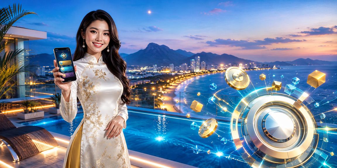 Phụ nữ mặc áo dài sử dụng ứng dụng casino tại Quy Nhơn